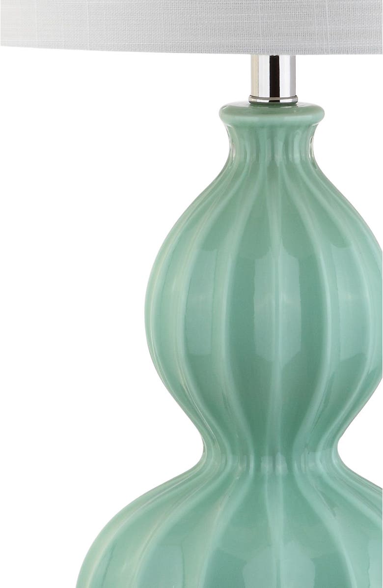 JONATHAN Y Faye 28" Glass LED Table Lamp, Seafoam Green, Alternate, color, Seafoam Green