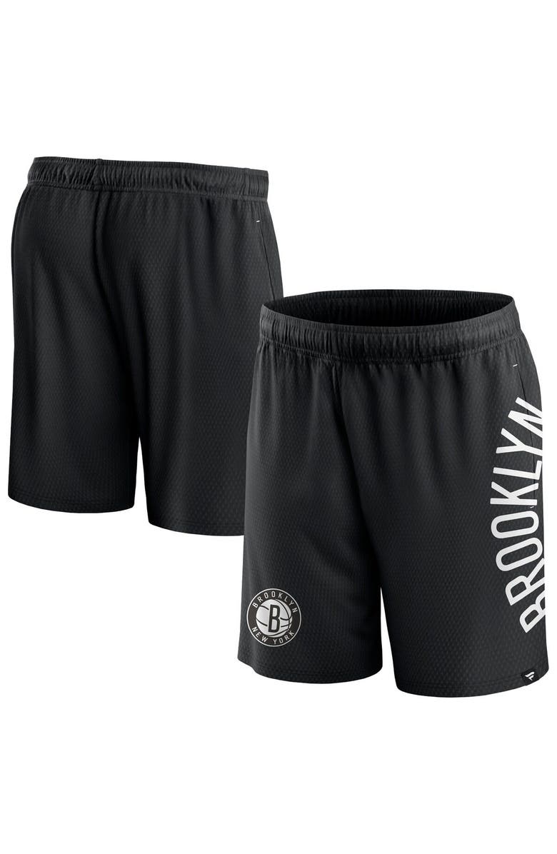 FANATICS Men's Fanatics Branded Black Brooklyn Nets Post Up Mesh Shorts, Main, color, Black