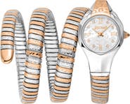 Just Cavalli Snake Wraparound Bracelet Watch, 22mm x 35mm