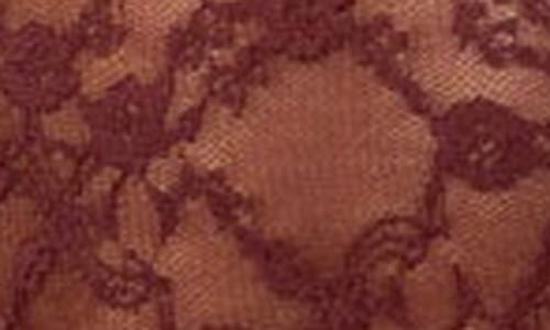 Shop Edikted Colette Sheer Lace Bodysuit In Burgundy