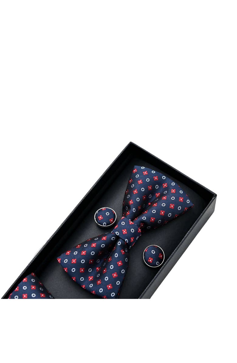 MOUSTACHE Multi-Patterned Bow Tie Set, Alternate, color, Navy