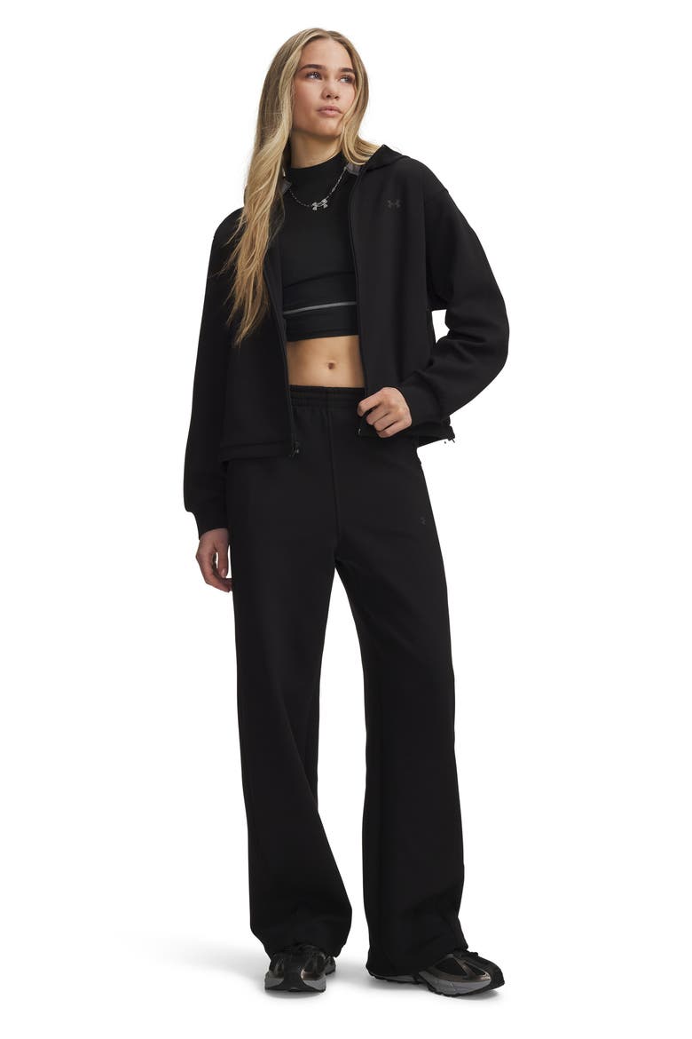 Unstoppable Performance Fleece Wide Leg Pants, Alternate, color, 008 ULTIMATE BLACK