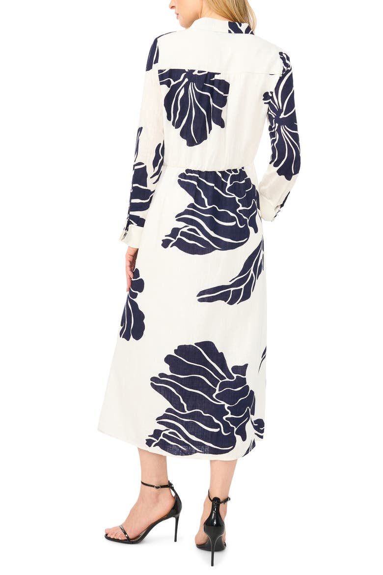 Long Sleeve Tie Waist Maxi Shirtdress, Alternate, color, CLASSIC NAVY