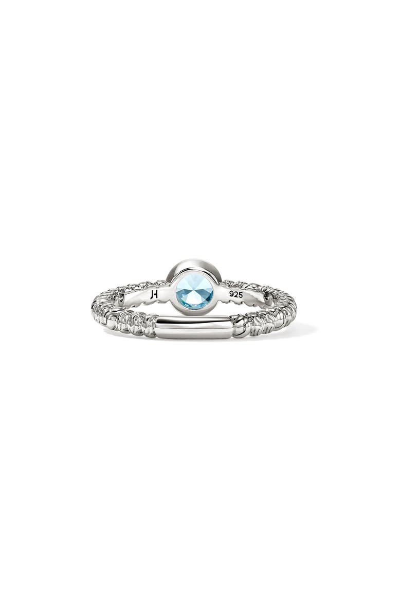 Heishi Sterling Silver Topaz Ring, Alternate, color, SILVER
