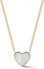 Ember Fine Jewelry 14k Gold Mother of Pearl Heart Necklace