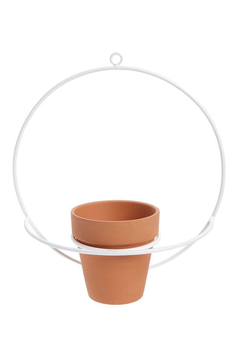 Circle Wall Mount Planter, Main, color, WHITE