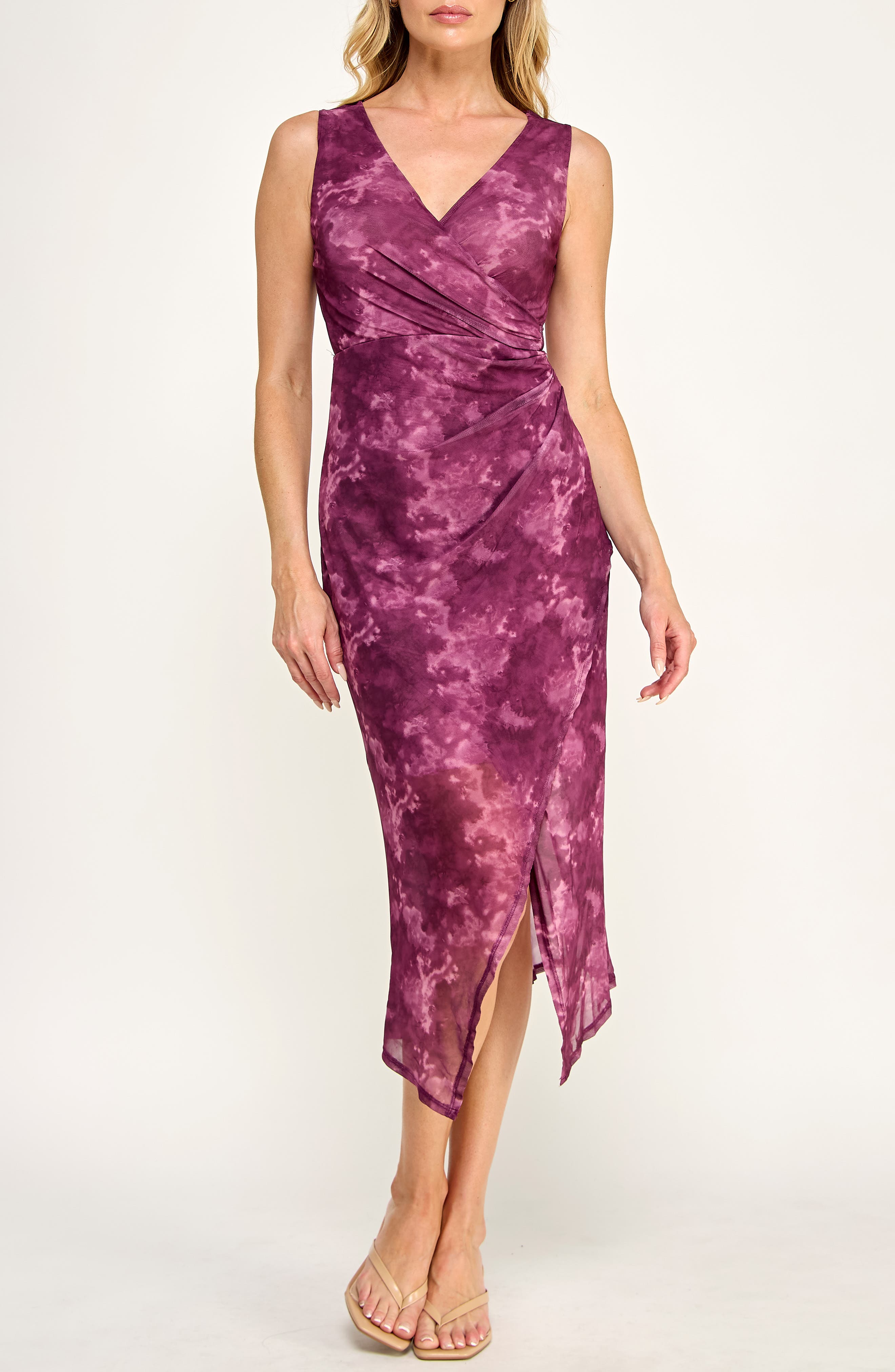 Sleeveless Mesh Midi Dress