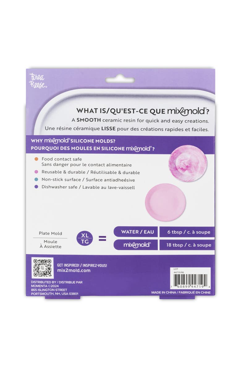 Brea Reese Mix2Mold Silicone Small Plate Mold 1Pc, Alternate, color, Multicolored