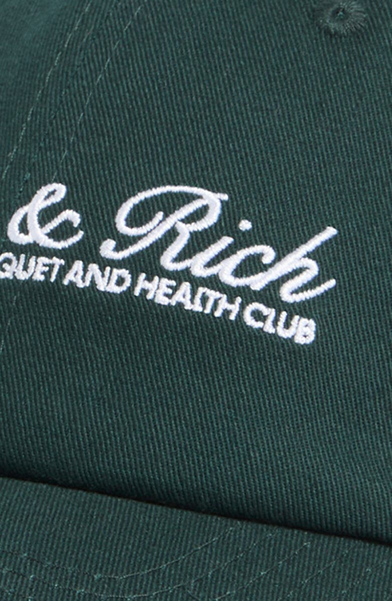 Sporty & Rich Syracuse Logo Cotton Baseball Cap, Alternate, color, Forest