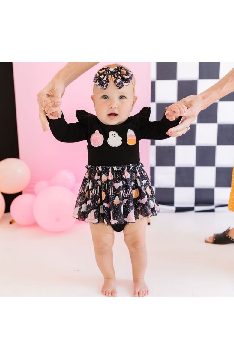 Sweet Wink Boo Halloween Tulle Bow Baby Headband, Alternate, color, 