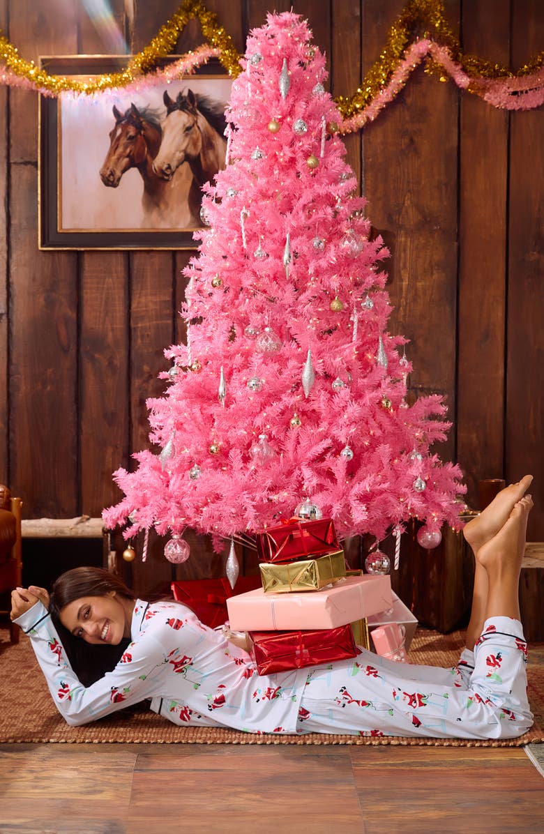 Room Service Pjs Long Sleeve Print Pajamas, Alternate, color, Blue Print