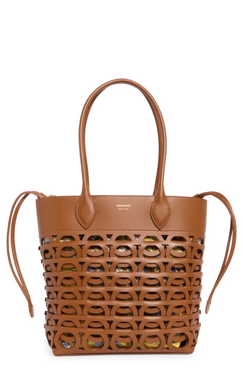 Medium Gancio Leather Tote