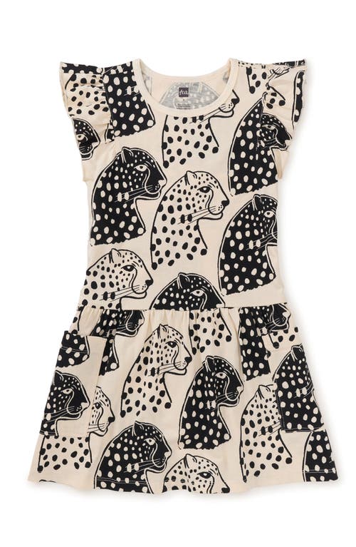 Shop Tea Collection Flutter Sleeve Pocket Dress 2.0 In Block Print Jaguar