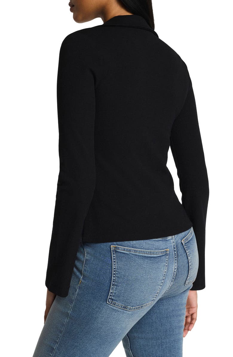 SPANX<sup>®</sup> Knit Button-Up Shirt, Alternate, color, Classic Black
