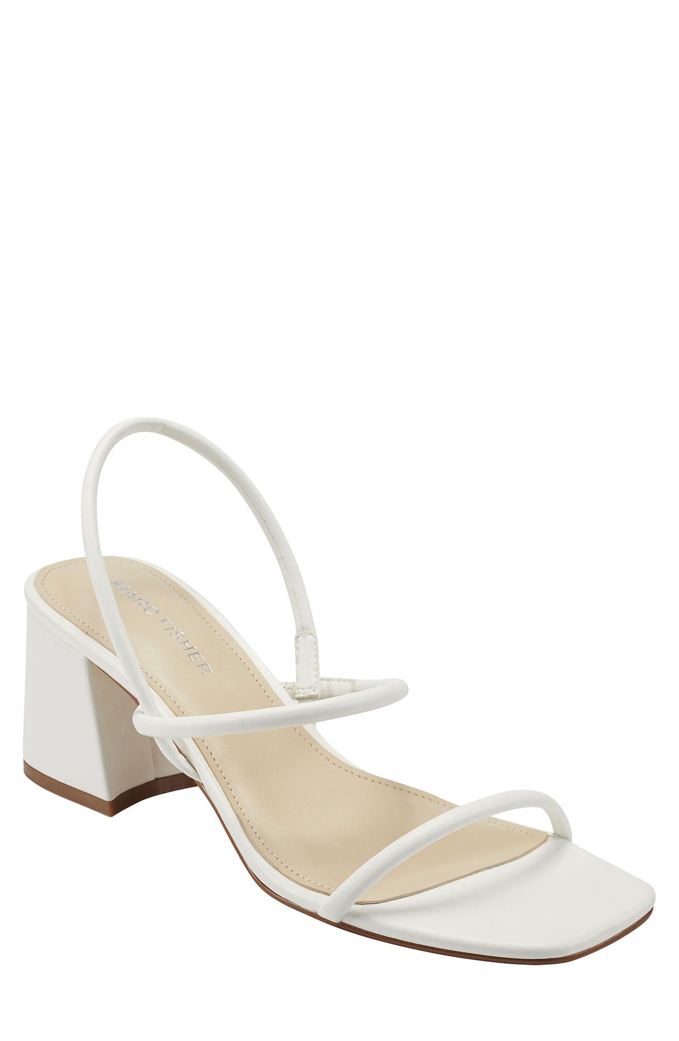 Block Heel Sandal, Main, color, WHITE