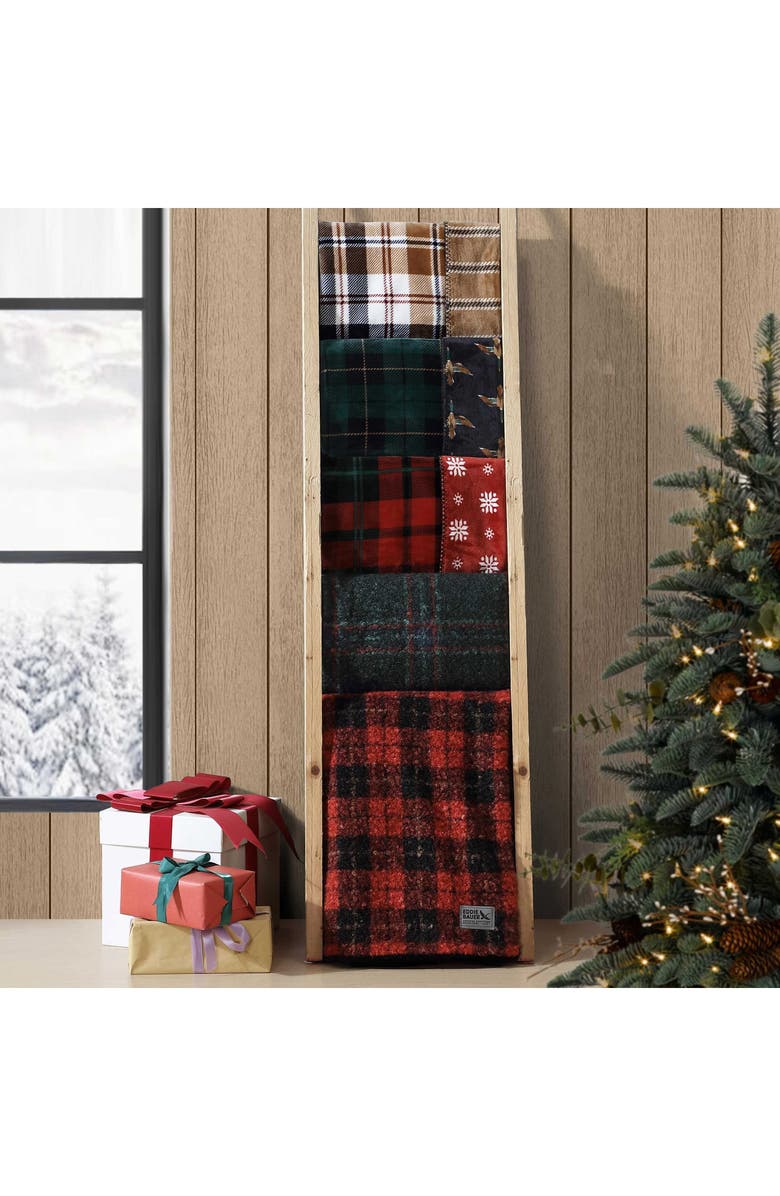 Eddie Bauer Trailhead Plaid Throw Blanket, Alternate, color, Dark Beige