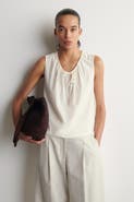 COS Gathered-neck Jersey Tank Top