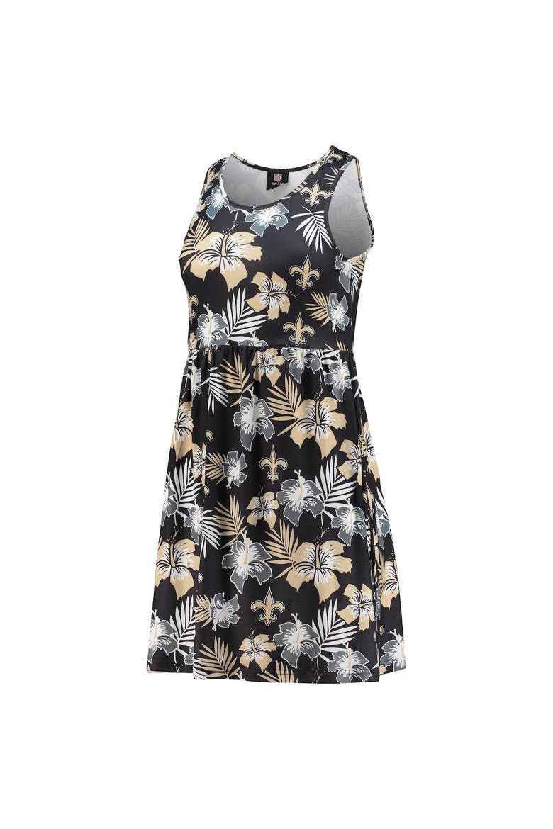 Women's FOCO Black New Orleans Saints Floral Sundress, Alternate, color, Black