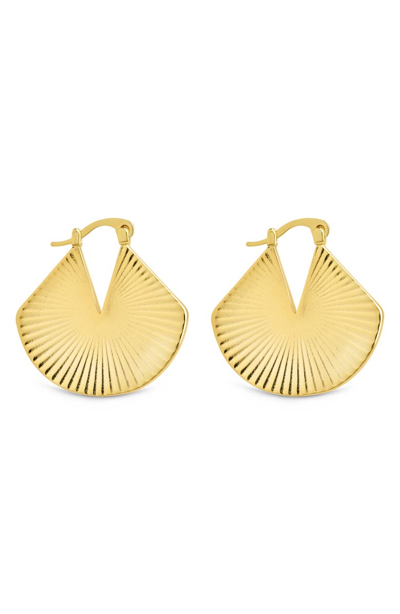 Sterling Forever Francesca Rib Fan Drop Earrings, Alternate, color, 