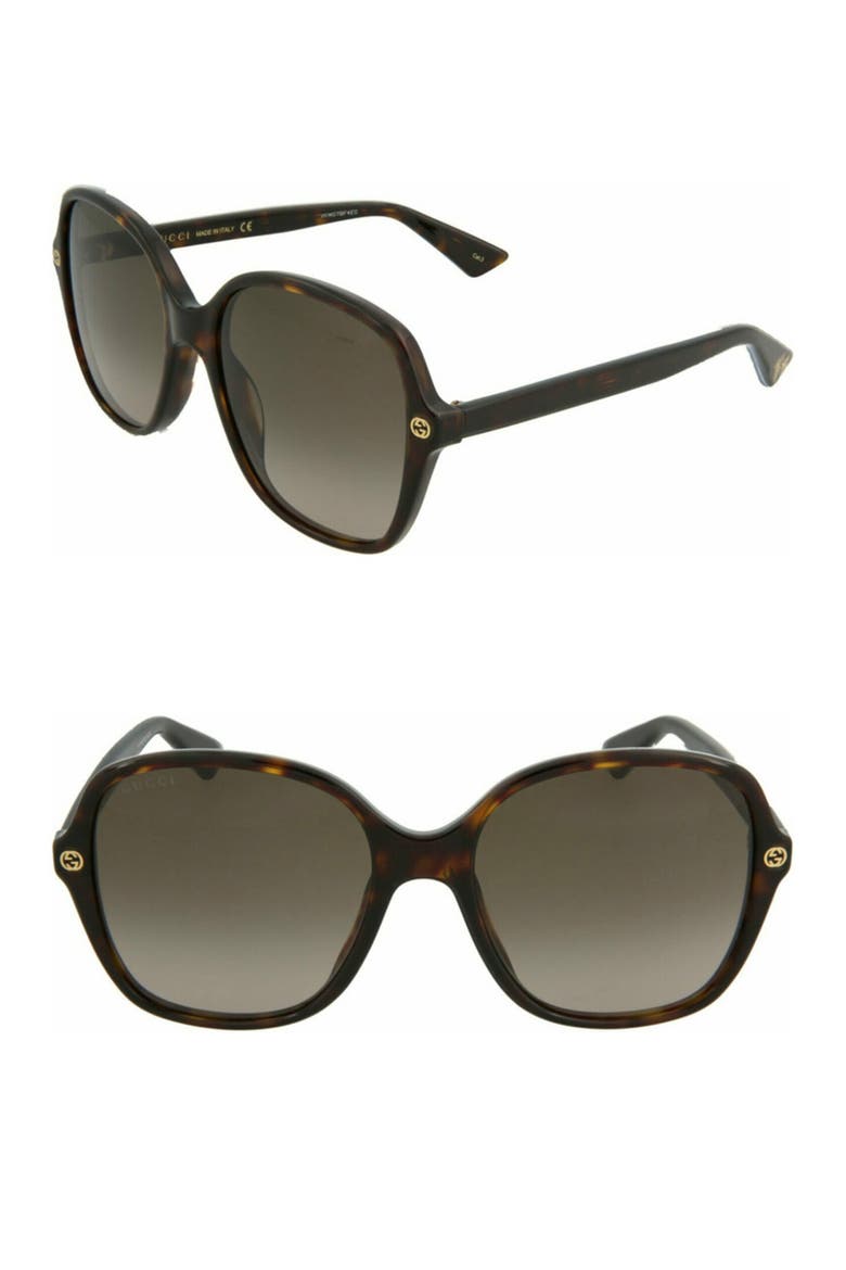 55mm Core Oversized Sunglasses, Main, color, HAVANA HAVANA BROWN