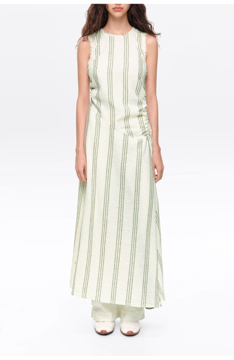 Sleeveless Fitted Midi Dress