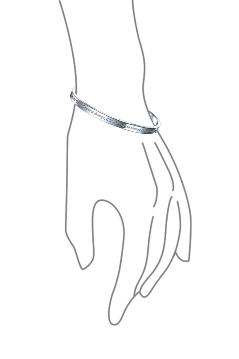 Gender Inclusive Inspirational Serenity Cuff Bracelet, Alternate, color, GREY