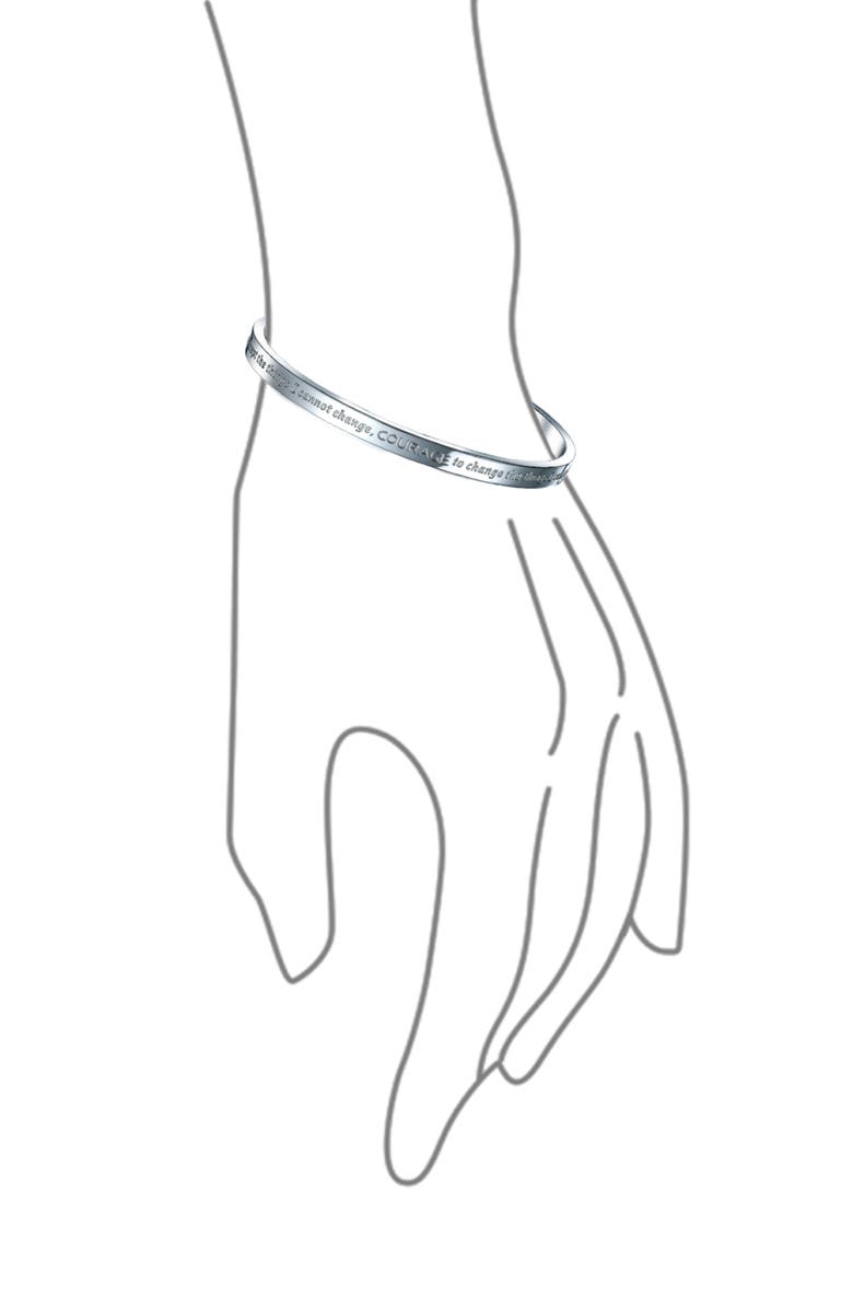 BLING JEWELRY Gender Inclusive Inspirational Serenity Cuff Bracelet, Alternate, color, Grey