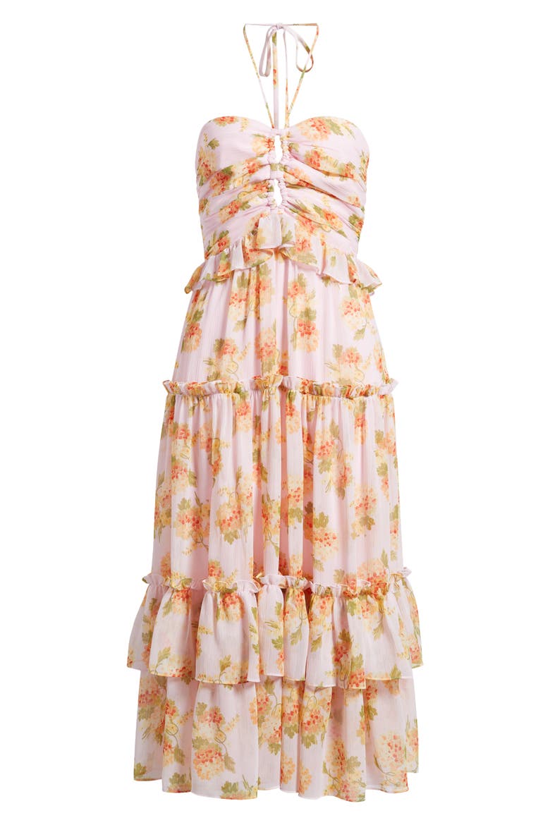 Wilda Floral Tiered Dress, Alternate, color, ROSESHADOW MULTI