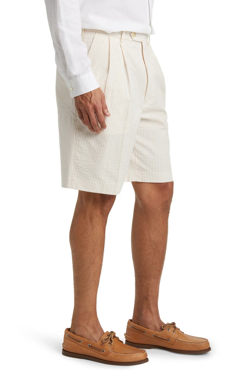 Berle Seersucker Shorts, Alternate, color, Tan