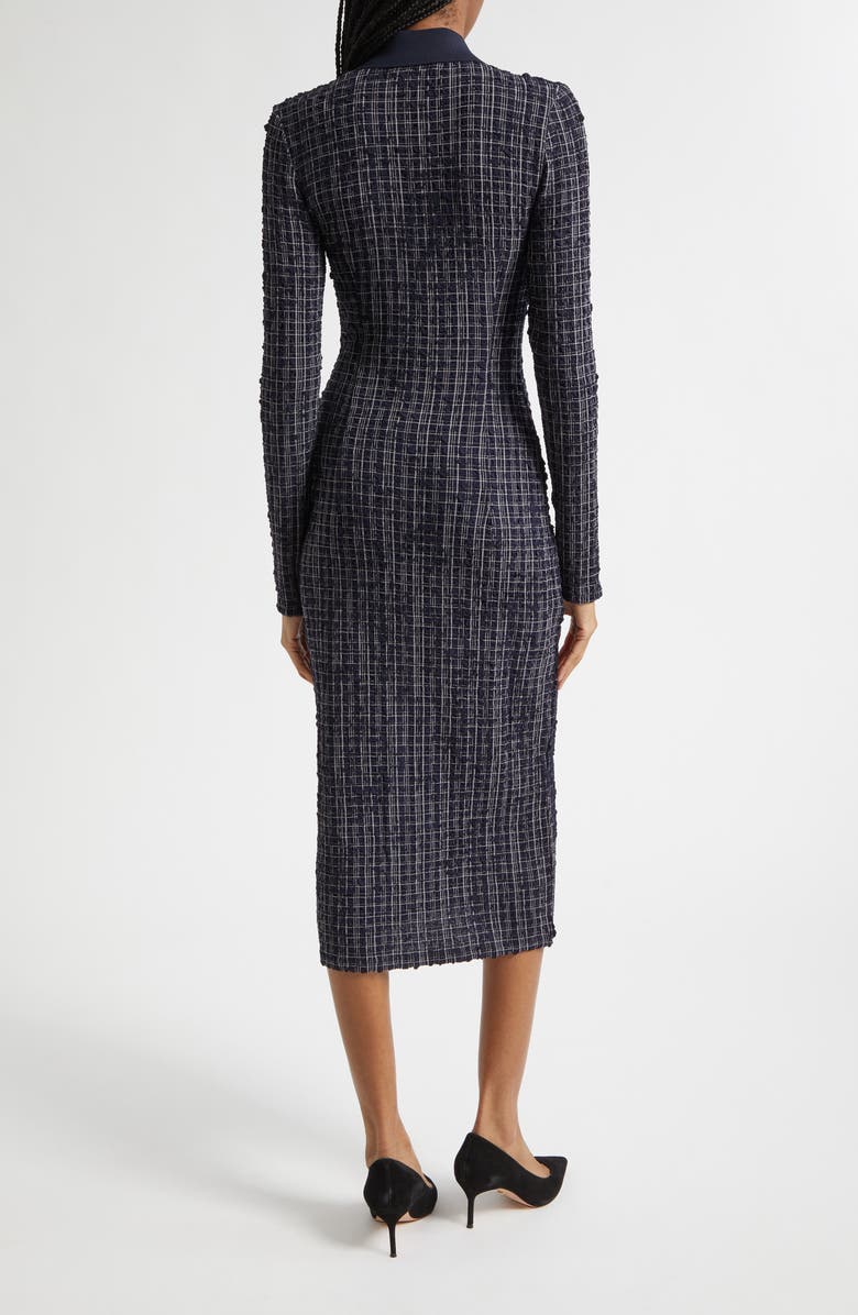 Veronica Beard Barrett Check Shirtdress, Alternate, color, Navy White Multi