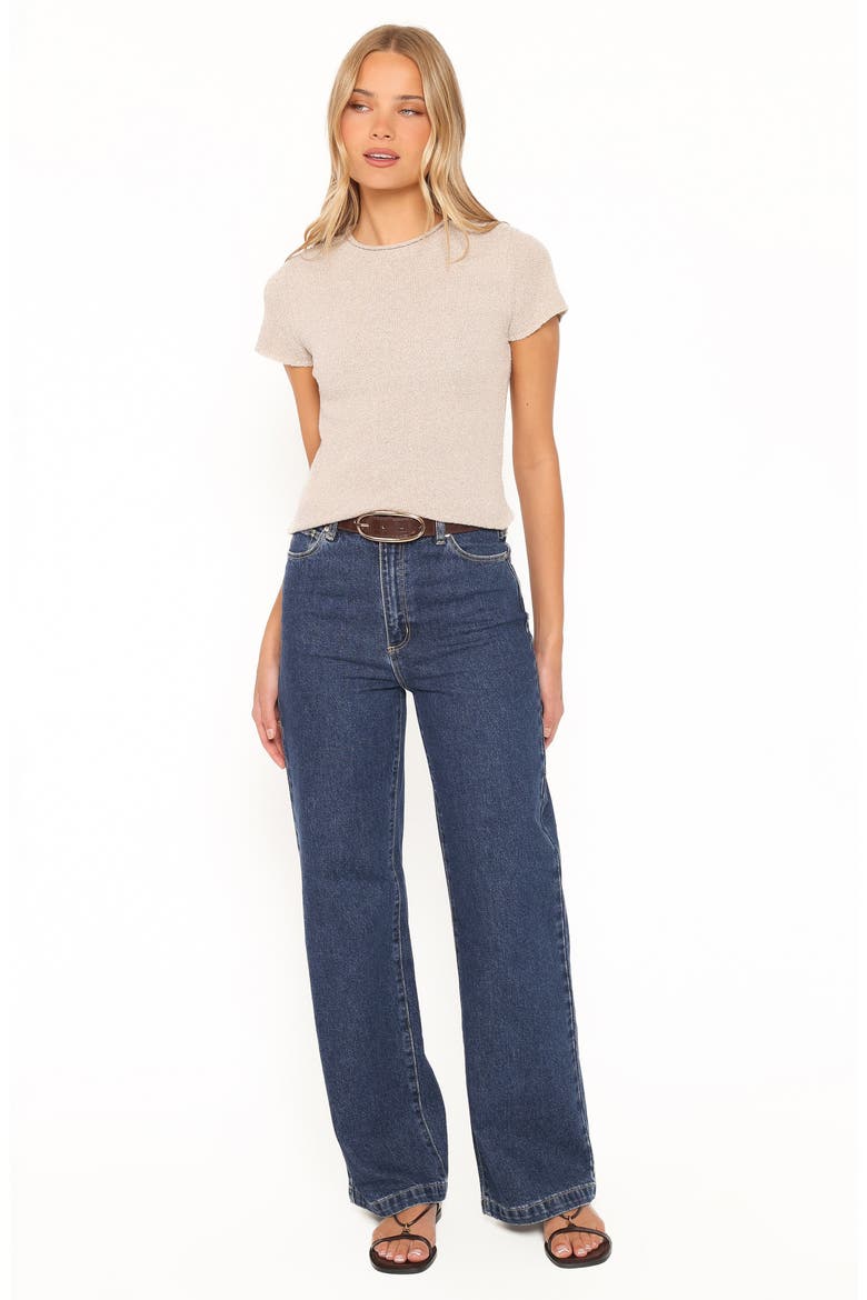 Mekali Short Sleeve Sweater, Alternate, color, BEIGE
