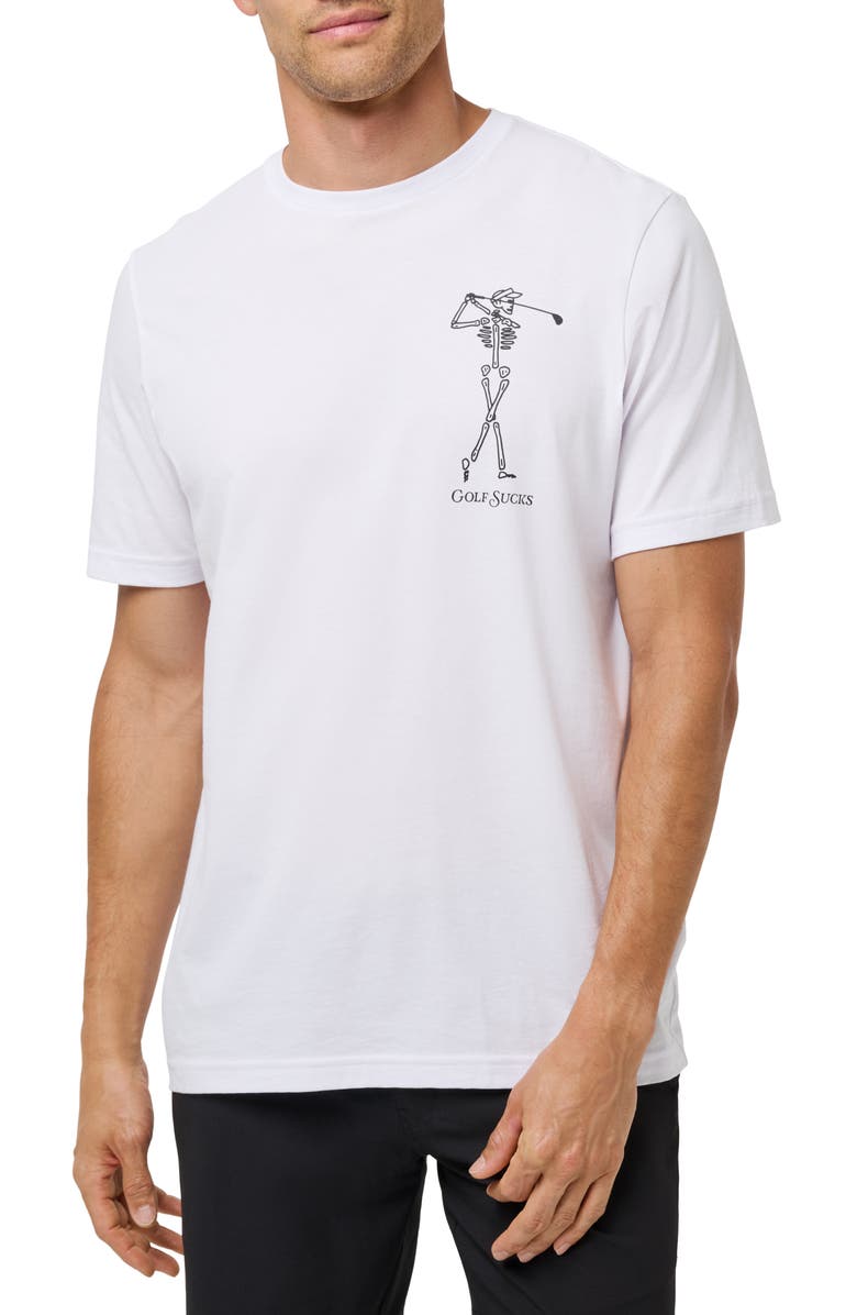 TravisMathew Golf Sucks Graphic T-Shirt, Main, color, White