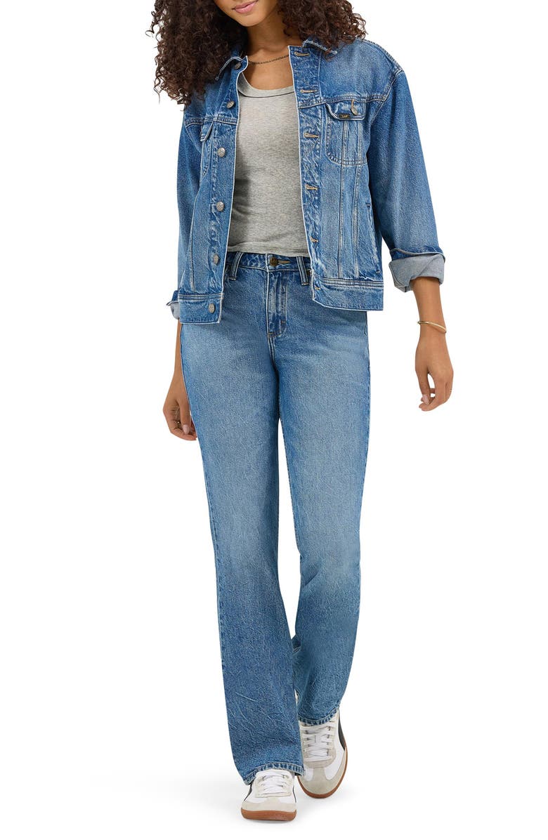 Lee Loose Rider Denim Trucker Jacket, Alternate, color, Mid Chapter