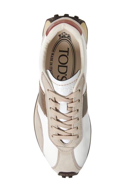 Tod's Fabric And Suede Sneakers With Contrast Panels In Multi