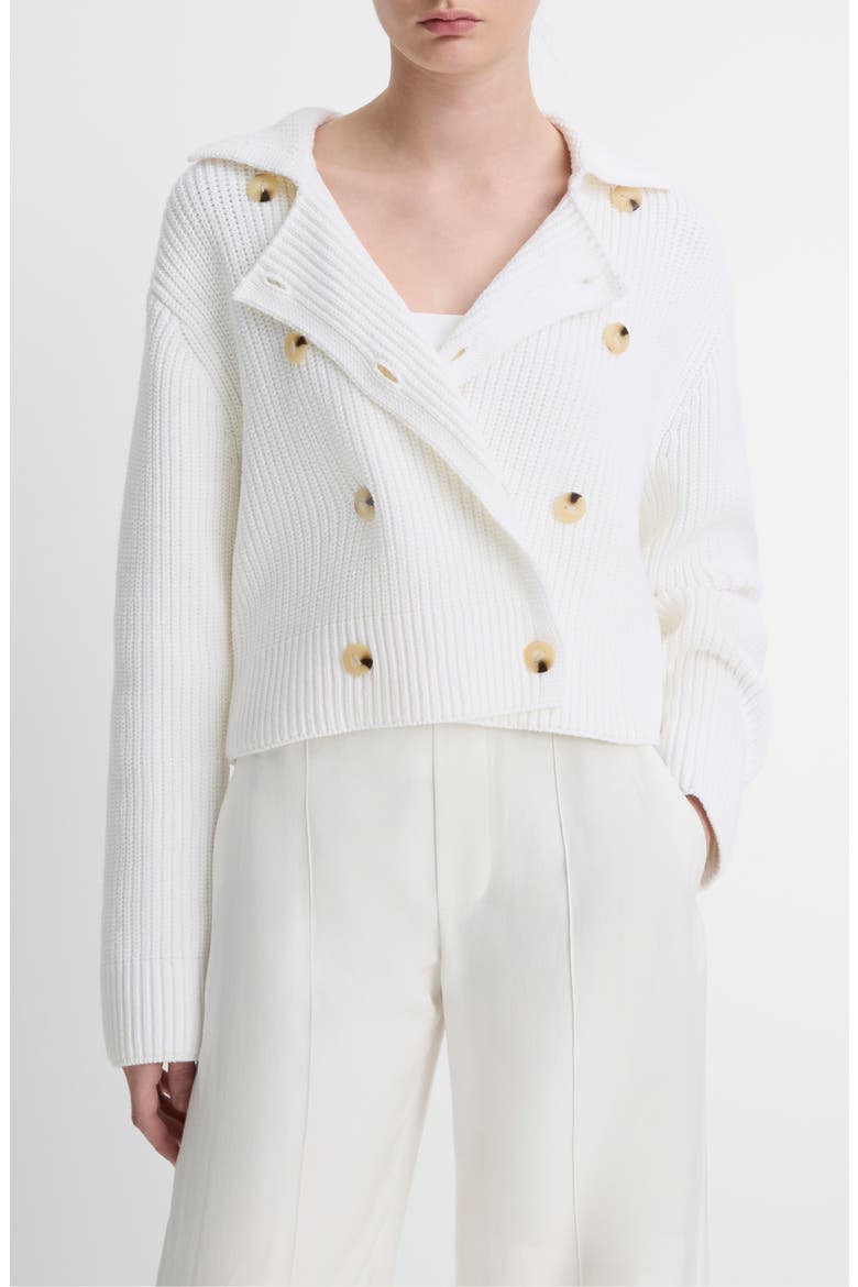 Double Breasted Sweater Jacket, Main, color, OPTIC WHITE