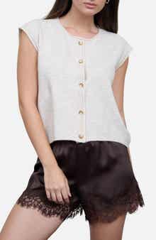 Button Down Sleeveless Sweater