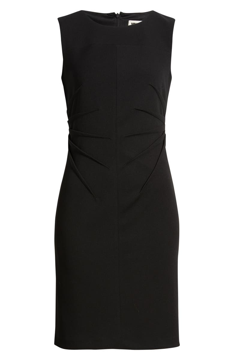 Anne Klein Radiant Pleat Scuba Crepe Sheath Dress, Main, color, Anne Black