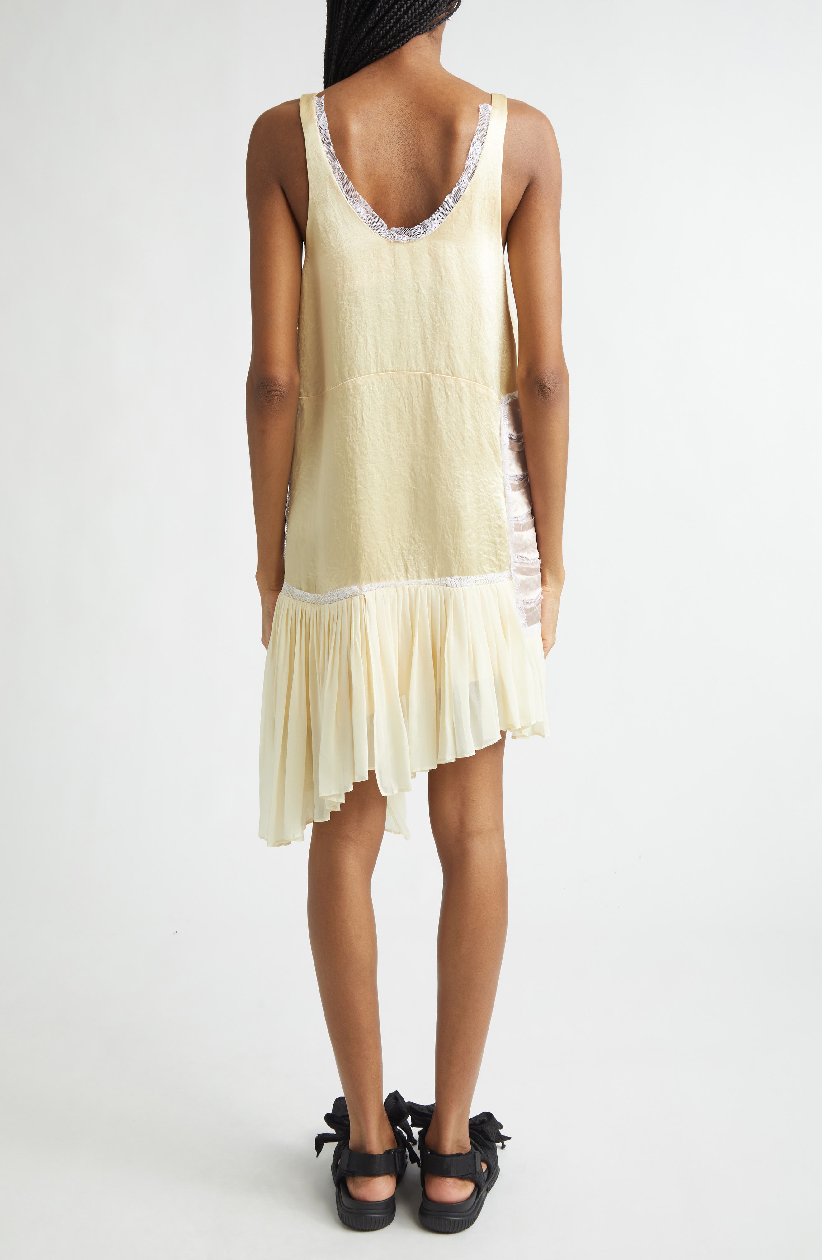 Lily Patchwork Asymmetric Shift Dress - image 2
