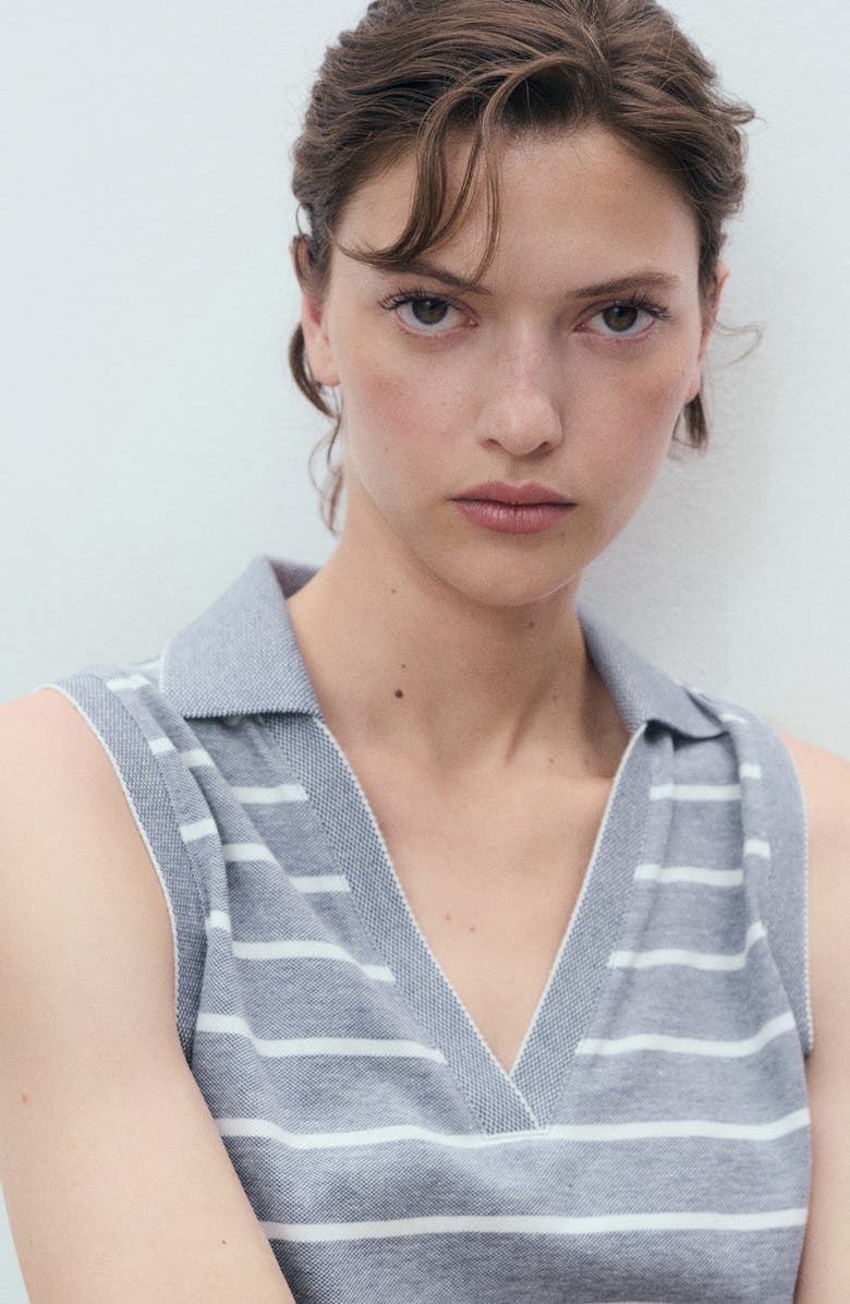 MANGO Polo Minidress, Alternate, color, Blue