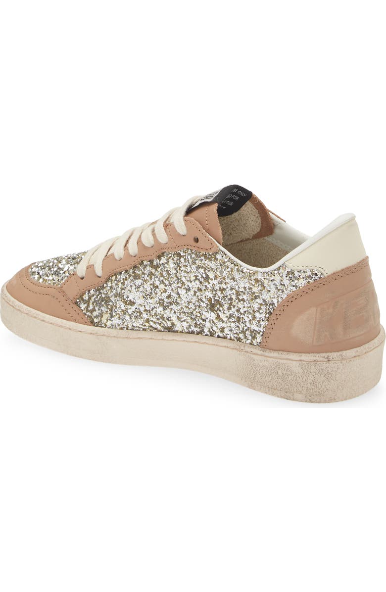Golden Goose Ball Star Glitter Sneaker, Alternate, color, Platinum/ Beige