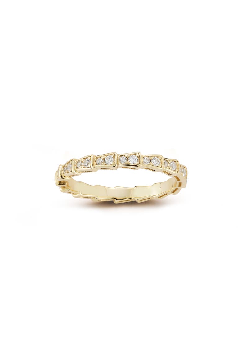 Cubic Zirconia Serpent Band Ring, Main, color, GOLD