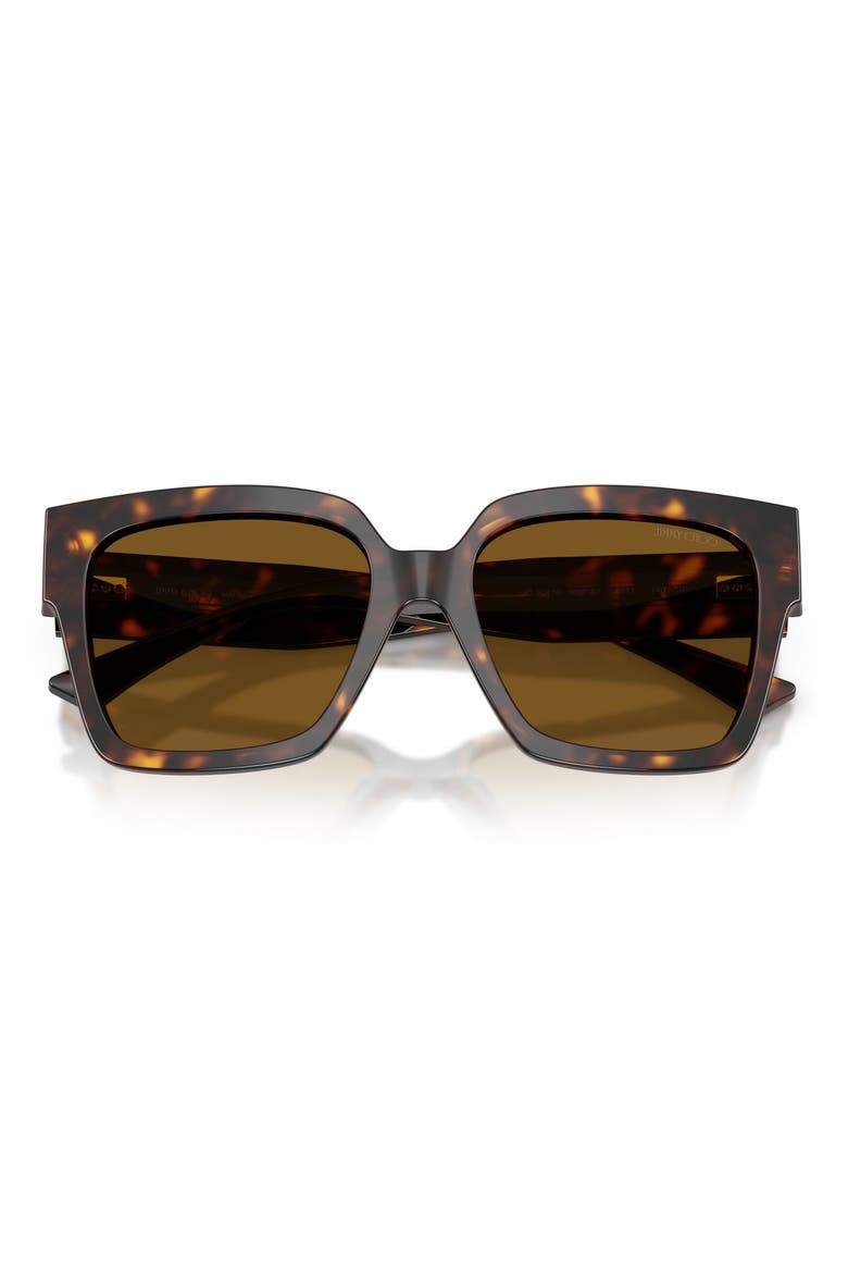 54mm Polarized Square Sunglasses, Alternate, color, HAVANA / POLAR BROWN