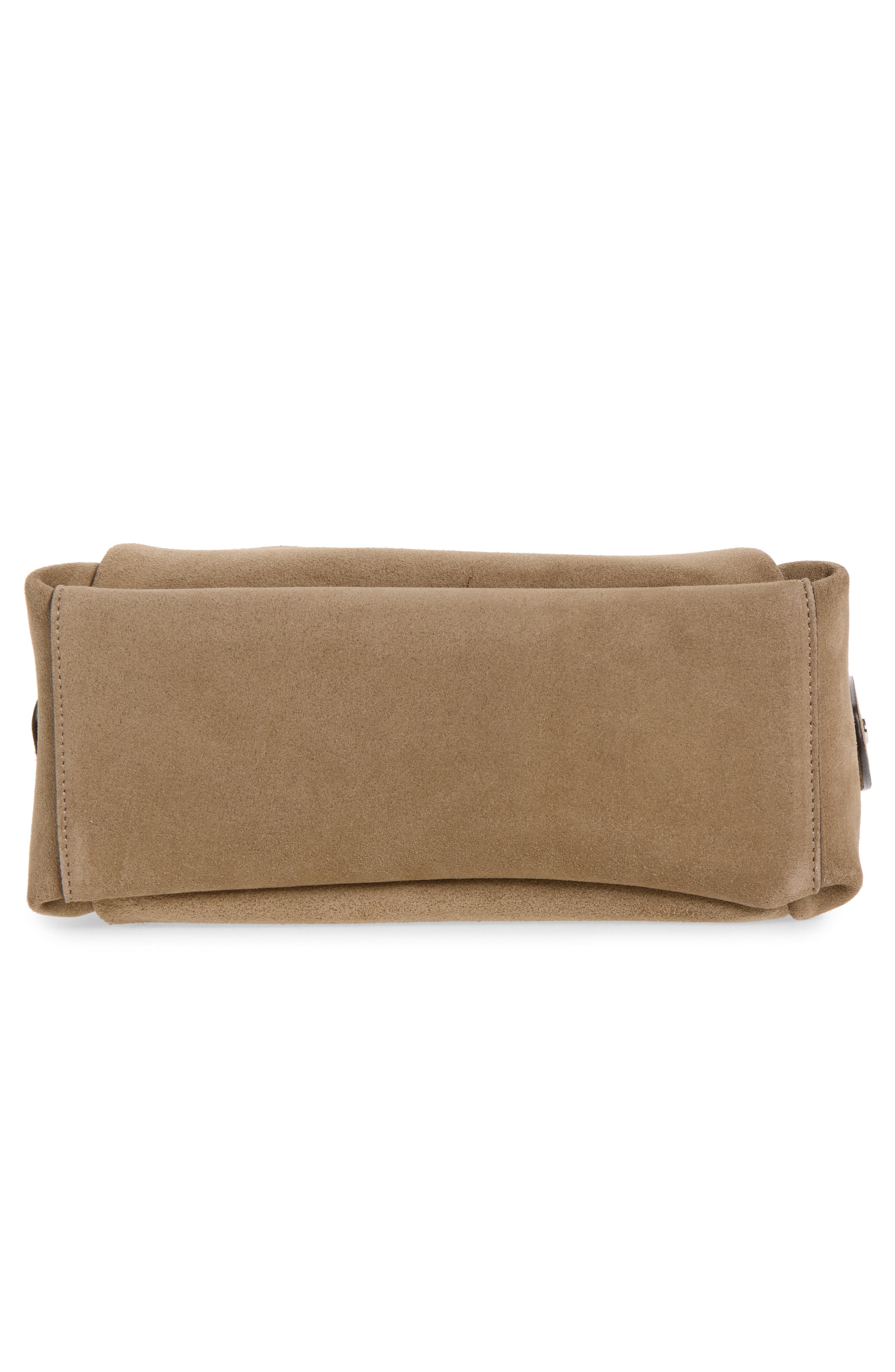 Mini Apa Suede Crossbody Bag, Alternate, color, MIST/ CAPPUCCINO