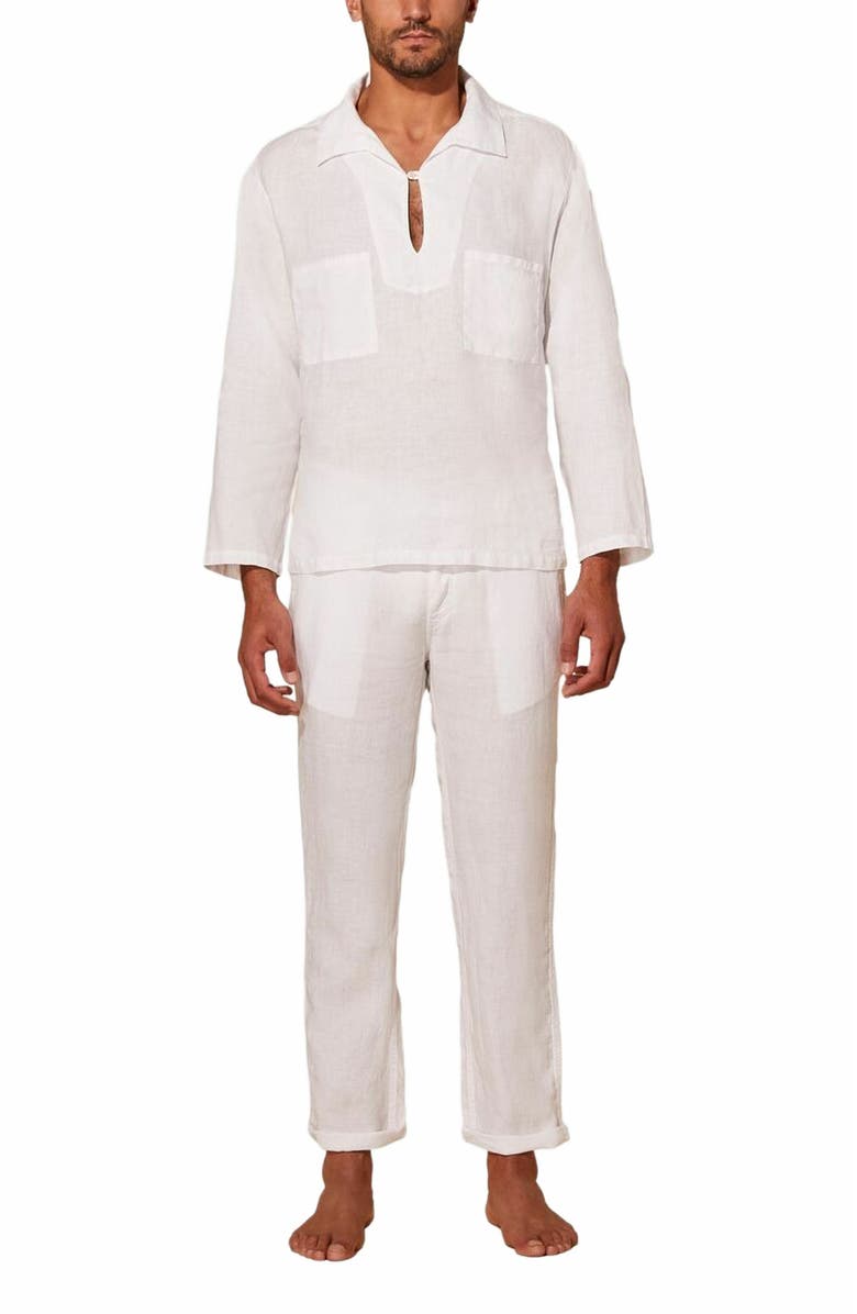 Vilebrequin Men's Linen Solid Shirt, Alternate, color, 