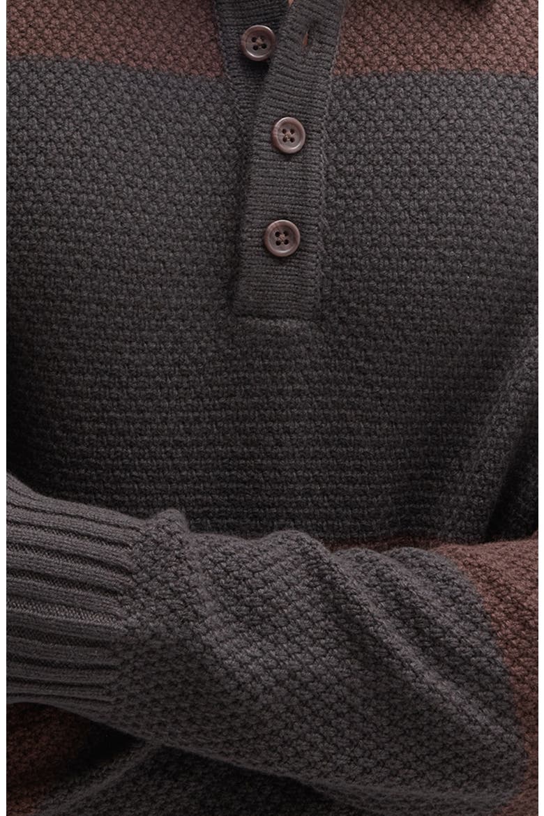 Sylvestro Long Sleeve Polo Sweater, Alternate, color, ESPRESSO