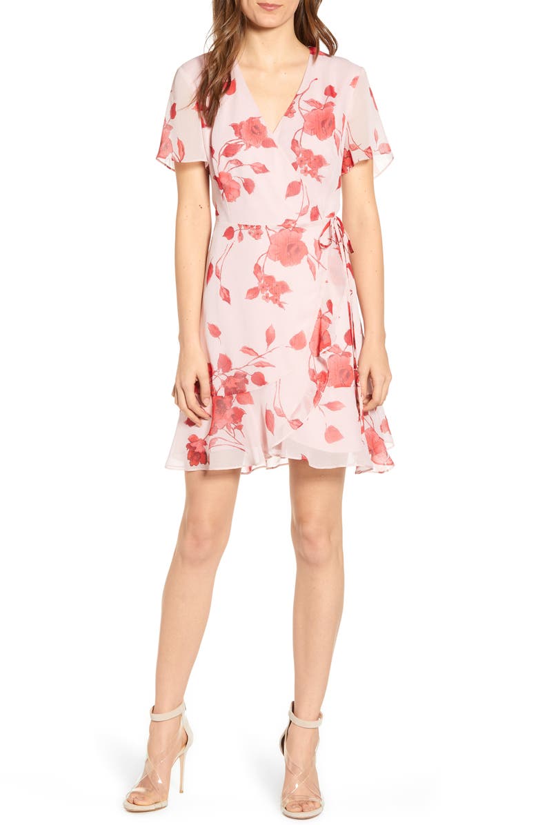 All in Favor Isabella Wrap Minidress, Main, color,