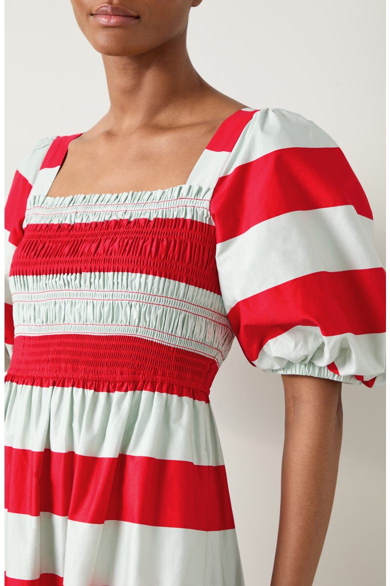 Ruby Bold Stripe Maxi Dress, Alternate, color, RED MULTI