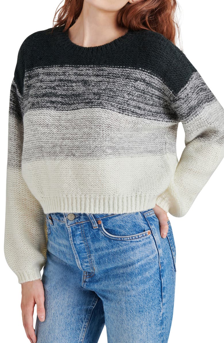 Steve Madden Colette Stripe Sweater, Alternate, color, Grey Multi