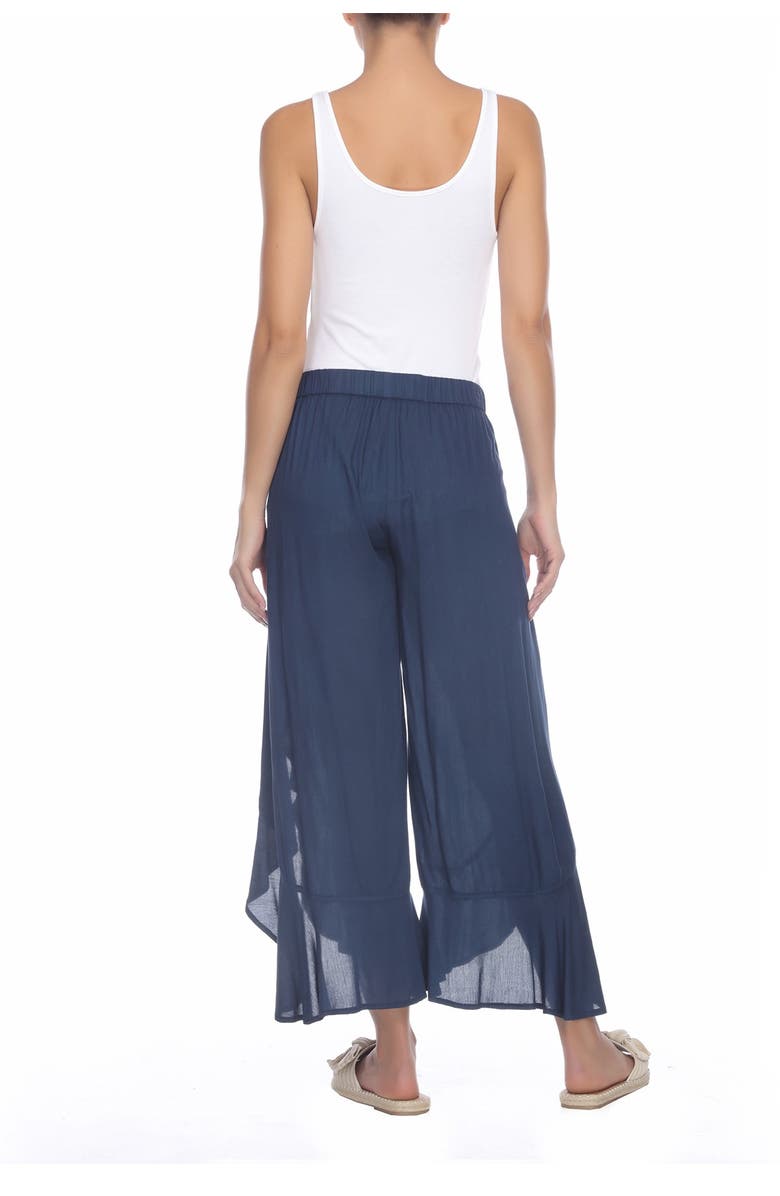 BOHO ME Ruffle Waist Tie Wide Leg Pants, Alternate, color,
