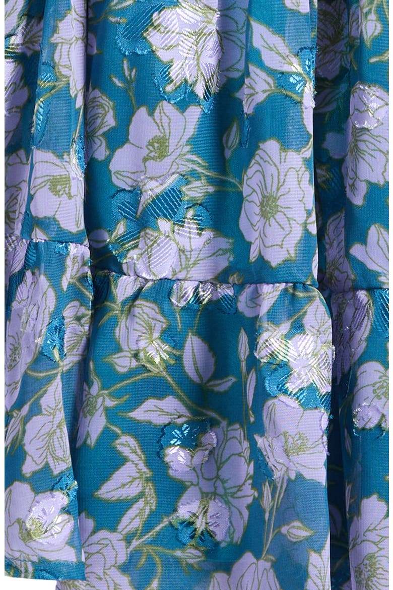Kids' Smocked Babydoll Dress, Alternate, color, TEAL FLORAL